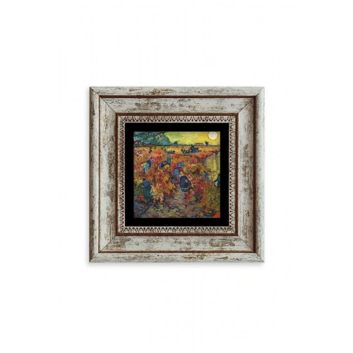 Van Gogh Çerçeveli Taş Tablo 20 cm