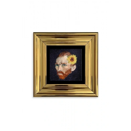 Van Gogh Çerçeveli Taş Tablo 20 cm