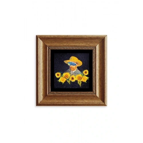 Van Gogh Çerçeveli Taş Tablo 20 cm