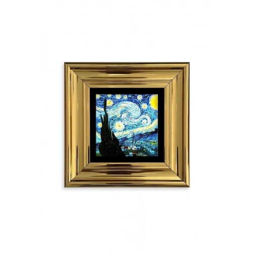 Van Gogh Çerçeveli Taş Tablo 20 cm