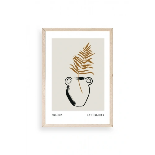 Vazo Ahşap Çerçeveli Tablo 17 x 23