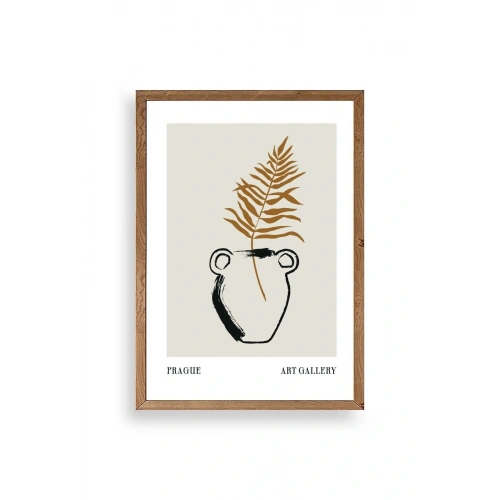 Vazo Ahşap Çerçeveli Tablo 50 x 70