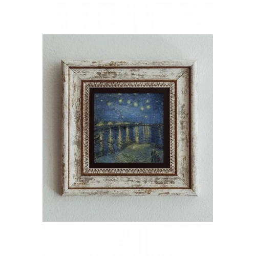 Vincent Van Gogh Çerçeveli Taş Tablo , Çerçeveli Taş Duvar Dekoru 20 cm