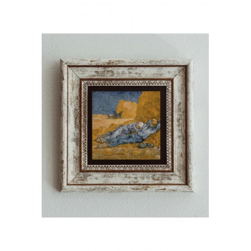 Vincent Van Gogh Çerçeveli Taş Tablo , Çerçeveli Taş Duvar Dekoru 20 cm
