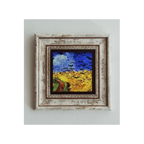Vincent Van Gogh Çerçeveli Taş Tablo , Çerçeveli Taş Duvar Dekoru 20 cm