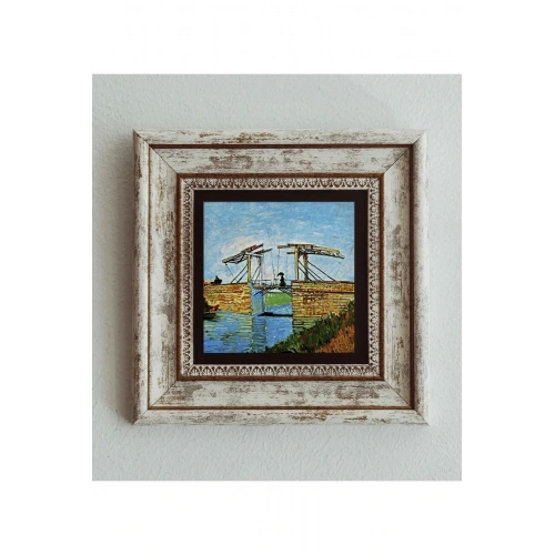 Vincent Van Gogh Çerçeveli Taş Tablo , Çerçeveli Taş Duvar Dekoru 20 cm