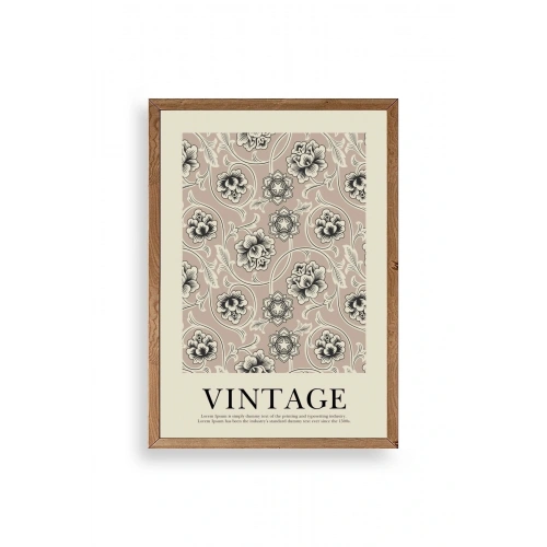 Vintage Ahşap Çerçeveli Tablo 30 x 42