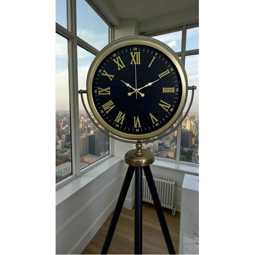 Vintage Roma Rakamlı Modern Tripod Ayaklı Saat