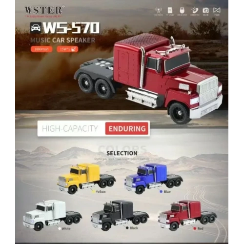 WS-570 Araba Şekli Bluetooth Hoparlör Retro HIFI Stereo Soundbox Masaüstü Bilgisayar Müzik Çalar (5365)