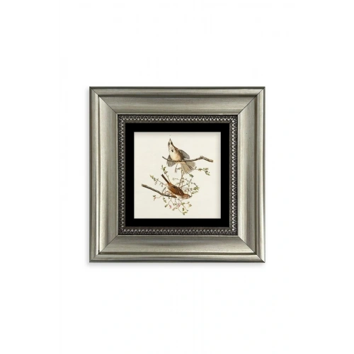 Yabani Dal Serçe Çerçeveli Taş Tablo 20 cm