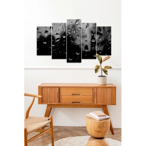 Yağmur Damlaları 5 Parçalı Mdf Tablo 60 x 100