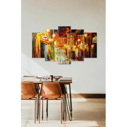 Yağmur Retro 5 Parçalı Mdf Tablo 60 x 100