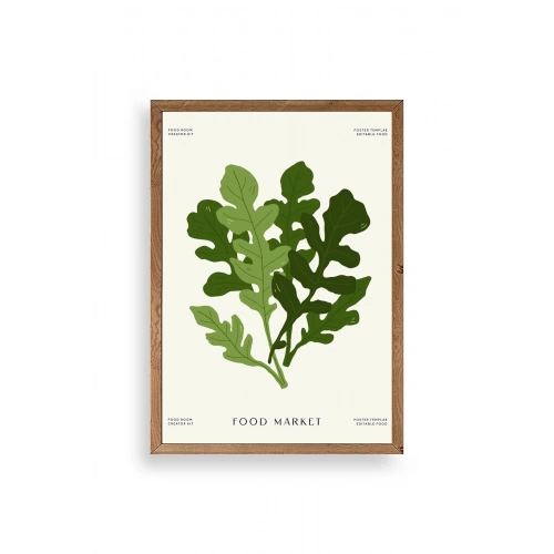 Yaprak Ahşap Çerçeveli Tablo 17 x 23