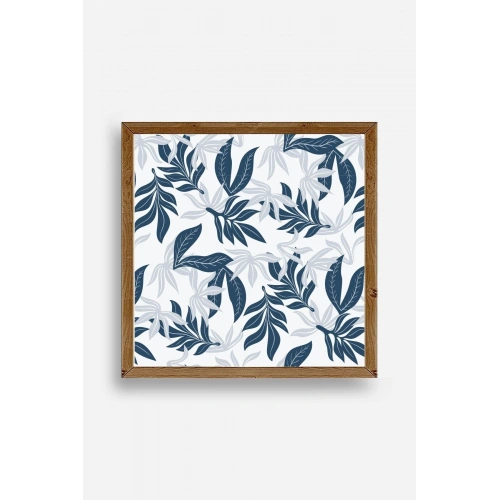 Yaprak Ahşap Çerçeveli Tablo 23 x 23