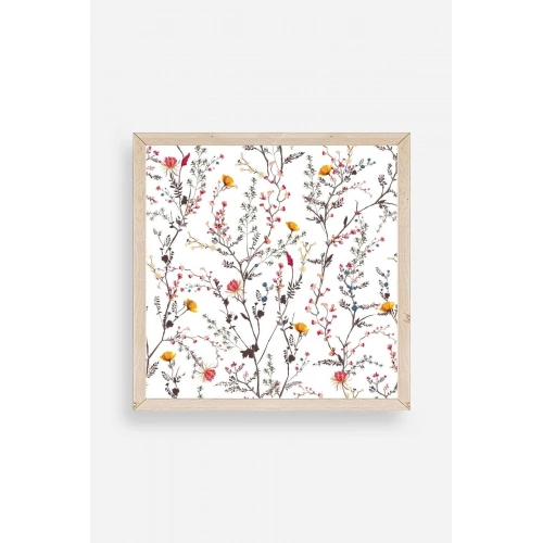 Yaprak Ahşap Çerçeveli Tablo 23 x 23