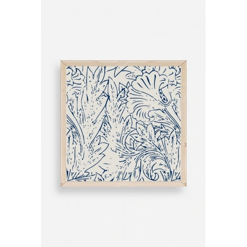 Yaprak Ahşap Çerçeveli Tablo 23 x 23