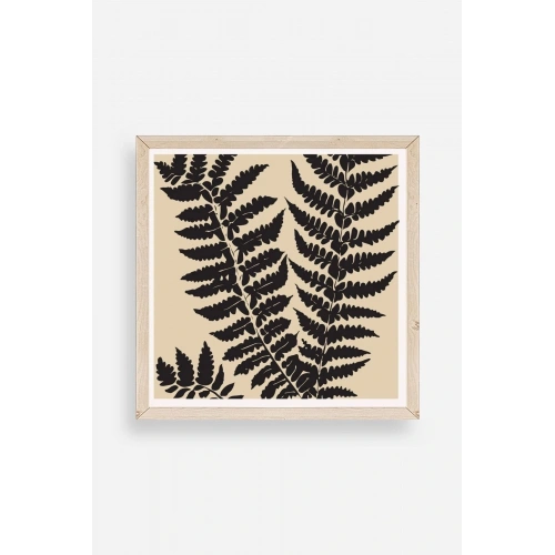 Yaprak Ahşap Çerçeveli Tablo 23 x 23