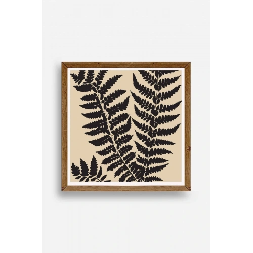 Yaprak Ahşap Çerçeveli Tablo 23 x 23