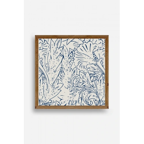 Yaprak Ahşap Çerçeveli Tablo 23 x 23