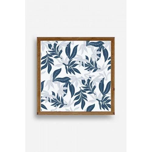 Yaprak Ahşap Çerçeveli Tablo 23 x 23