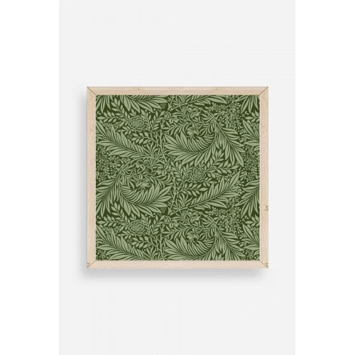 Yaprak Ahşap Çerçeveli Tablo 23 x 23