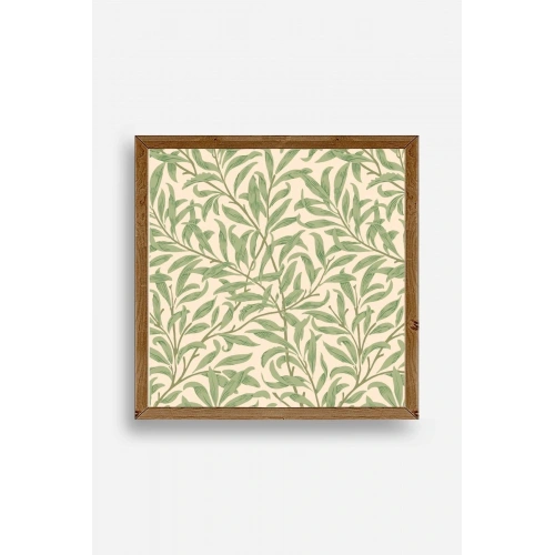 Yaprak Ahşap Çerçeveli Tablo 23 x 23