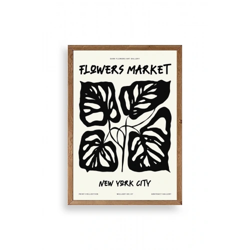 Yaprak Ahşap Çerçeveli Tablo 23 x 30