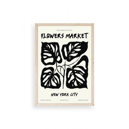 Yaprak Ahşap Çerçeveli Tablo 23 x 30