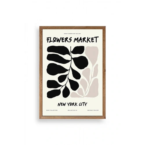 Yaprak Ahşap Çerçeveli Tablo 23 x 30