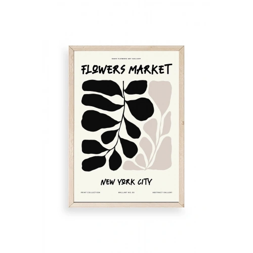 Yaprak Ahşap Çerçeveli Tablo 30 x 42