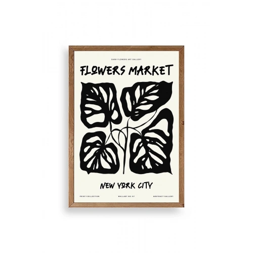 Yaprak Ahşap Çerçeveli Tablo 30 x 42