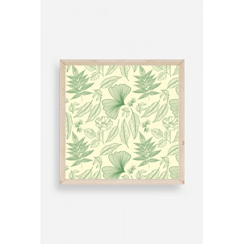 Yaprak Ahşap Çerçeveli Tablo 42 x 42