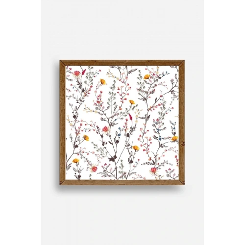 Yaprak Ahşap Çerçeveli Tablo 42 x 42