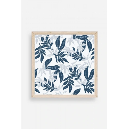 Yaprak Ahşap Çerçeveli Tablo 50 x 50