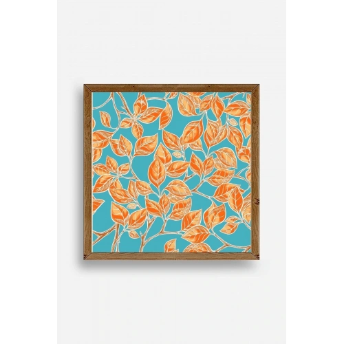 Yaprak Ahşap Çerçeveli Tablo 50 x 50