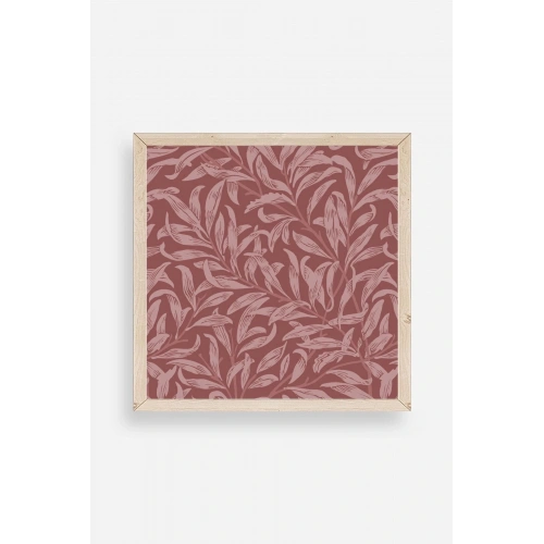 Yaprak Ahşap Çerçeveli Tablo 50 x 50