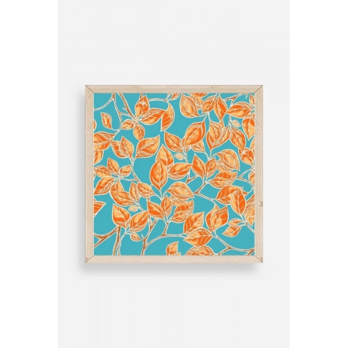 Yaprak Ahşap Çerçeveli Tablo 50 x 50