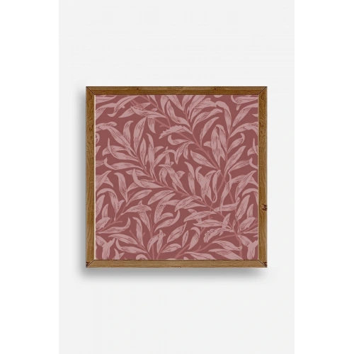 Yaprak Ahşap Çerçeveli Tablo 50 x 50