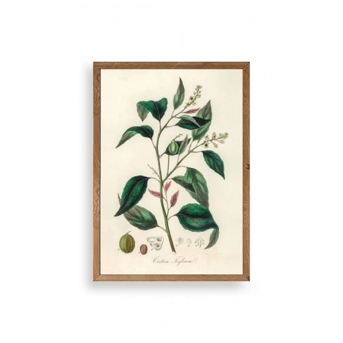 Yaprak Ahşap Çerçeveli Tablo 50 x 70