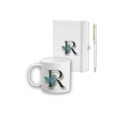 Yaprak Desen Ajanda, Kupa Ve Kalem Seti