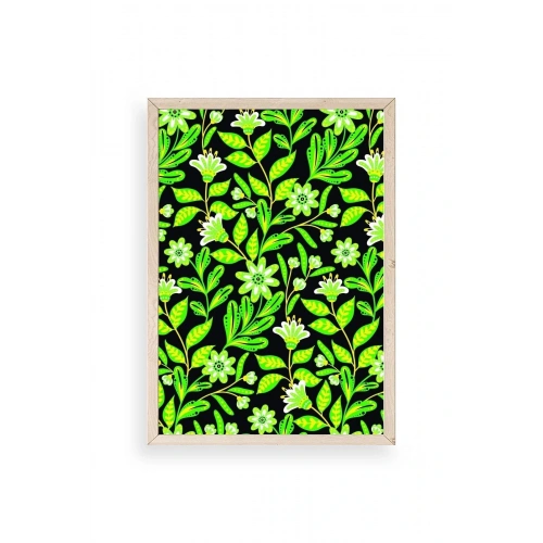 Yapraklar Ahşap Çerçeveli Tablo 17 x 23