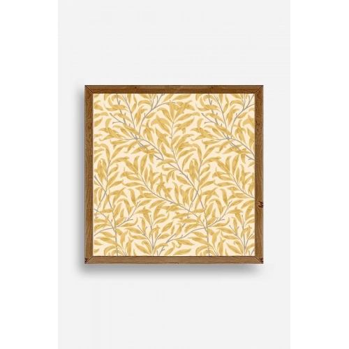 Yapraklar Ahşap Çerçeveli Tablo 23 x 23