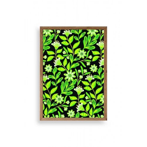 Yapraklar Ahşap Çerçeveli Tablo 23 x 30