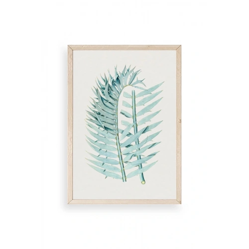 Yapraklar Ahşap Çerçeveli Tablo 30 x 42