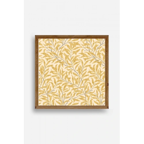 Yapraklar Ahşap Çerçeveli Tablo 50 x 50