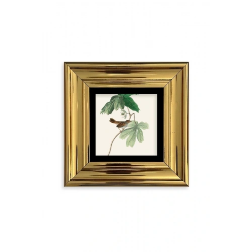 Yapraklar Çerçeveli Taş Tablo 20 cm