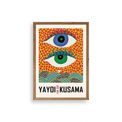 Yayoi Kusama Ahşap Çerçeveli Tablo 17 x 23