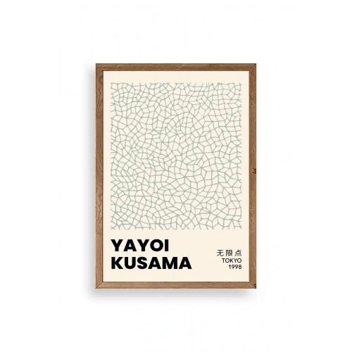 Yayoi Kusama Ahşap Çerçeveli Tablo 30 x 42