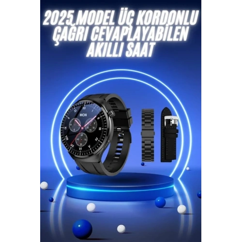 Yeni Nesil Akıllı Saat Üç Kordonlu Nabız Ölçer