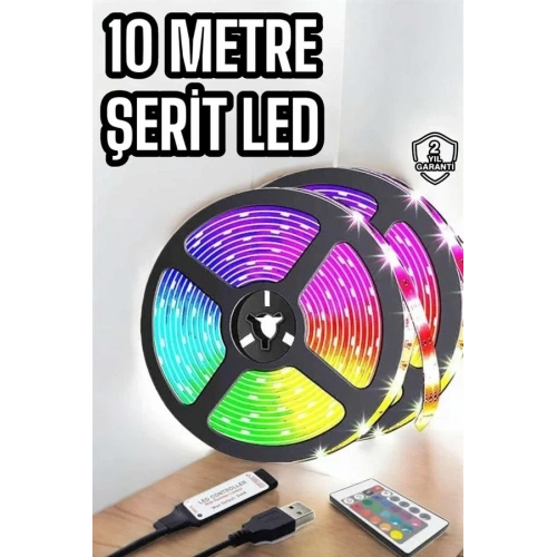 Yeni Nesil Şerit Led 10 Metre Usb Uyumlu